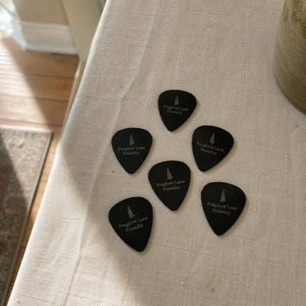 Custom printed guitar picks in bulk