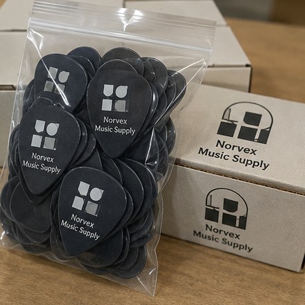Customized guitar picks for sponsors and distributors