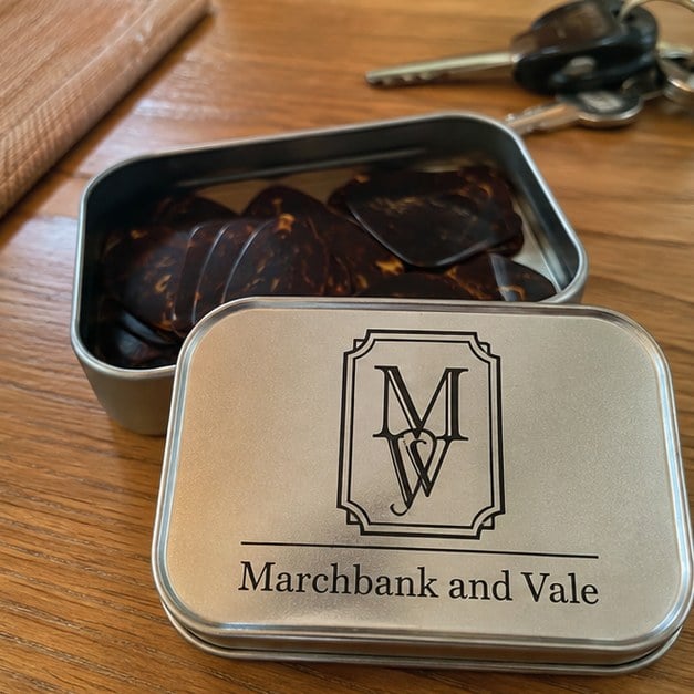 Personalized guitar picks — customer photo